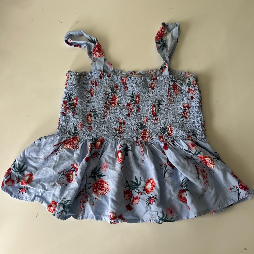 Mossimo Supply Co. Light Blue Floral Crop Top